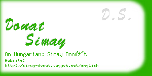 donat simay business card